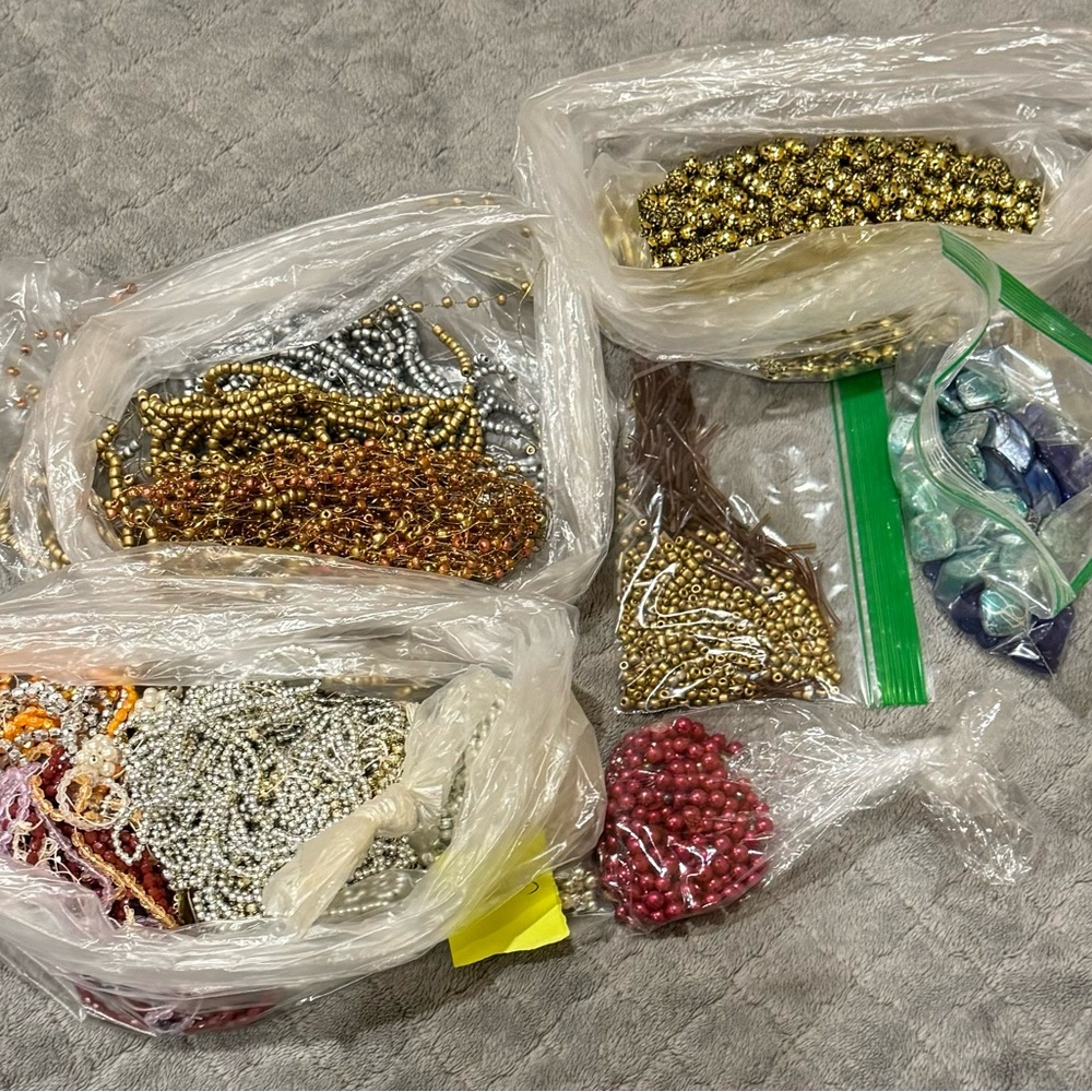 Bulk of vintage beads for crafts